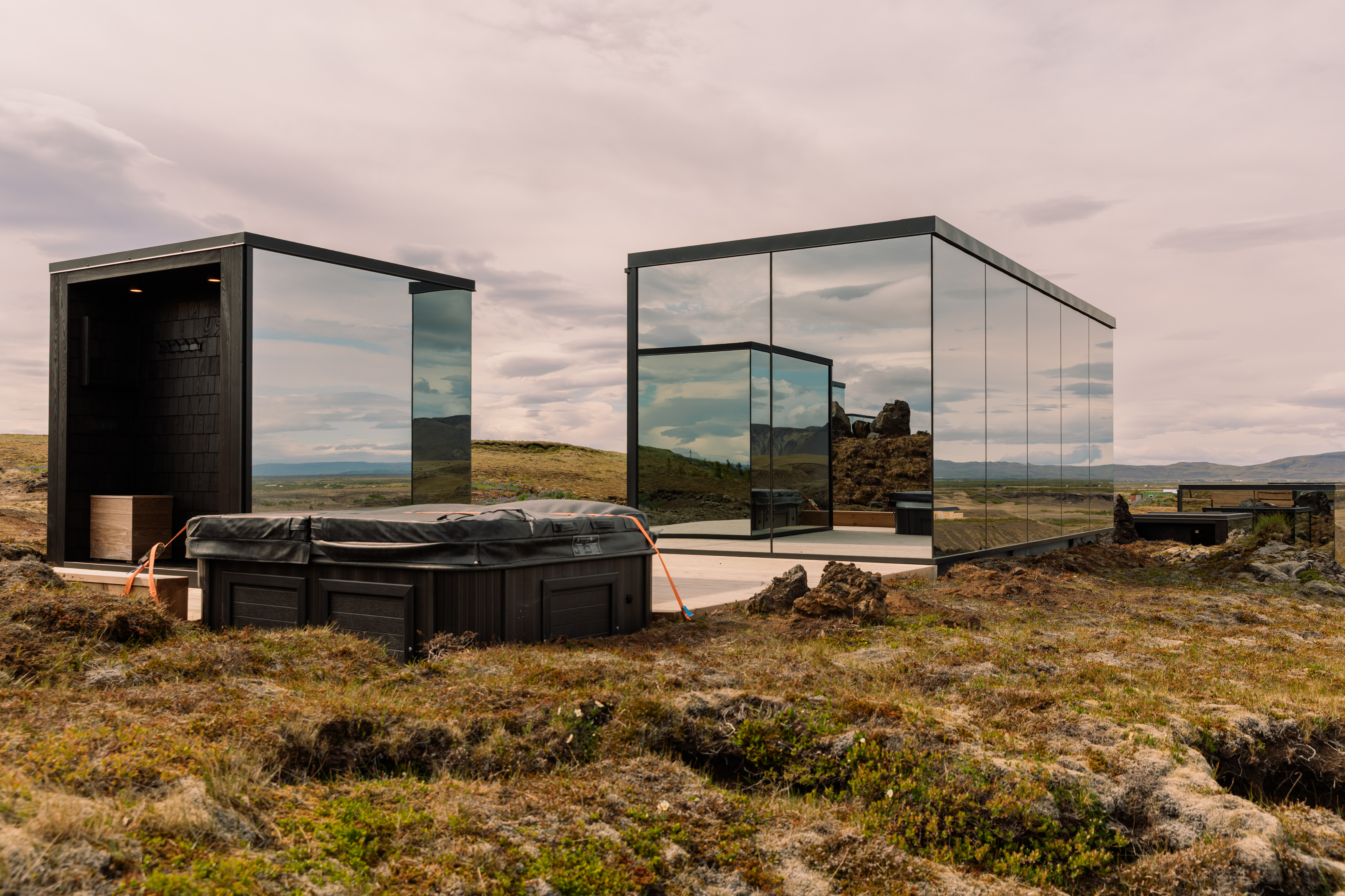 Luxury Lava Field Cabin Iceland | Hot Tub, Sauna & Northern Lights